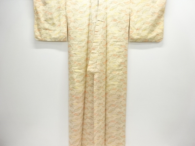  未使用品　流水に扇模様小紋着物